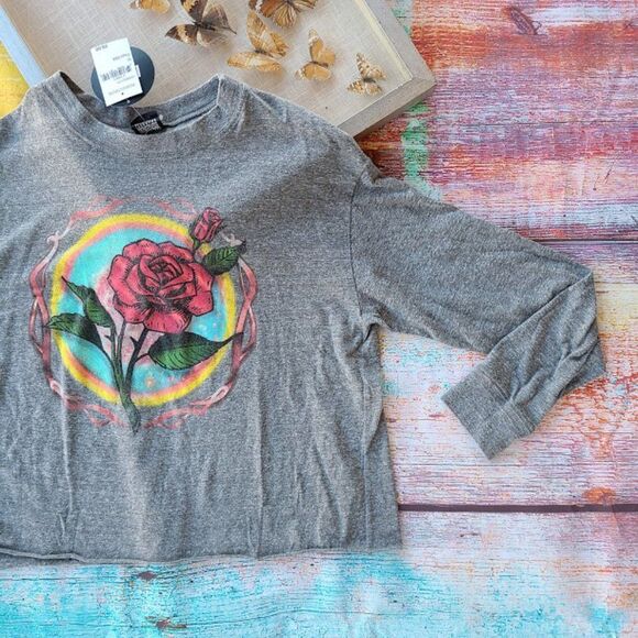 Day By Daydreamer Gypsy Rose Cropped Sweatshirt M - Picture 7 of 9